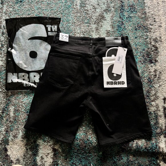 6THNBRHD “Notice” Patch Shorts – Black size 32 - Picture 2 of 9
